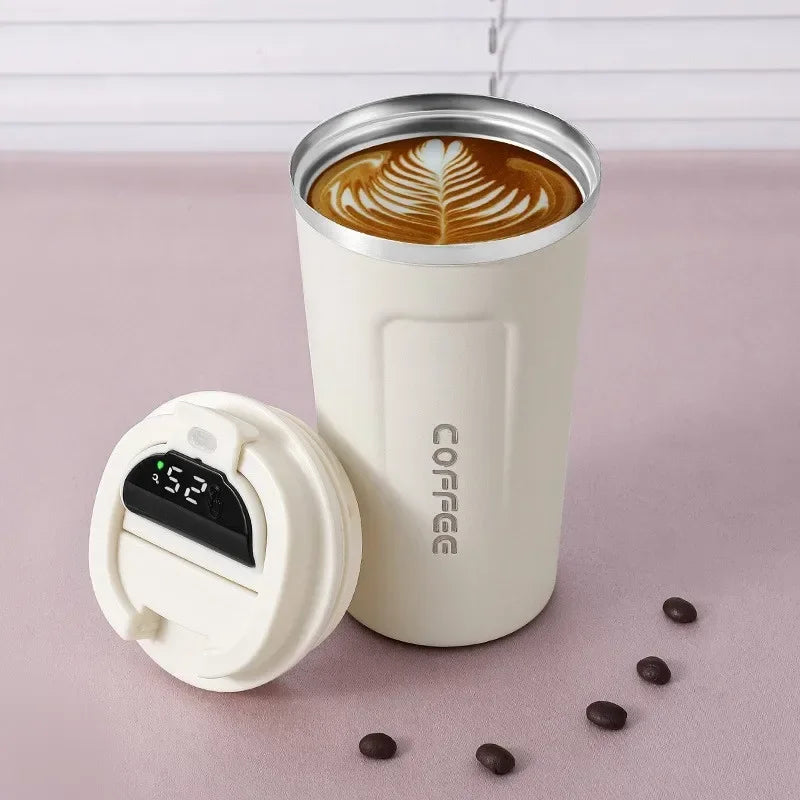 Caneca Térmica de Inox com Display de Temperatura