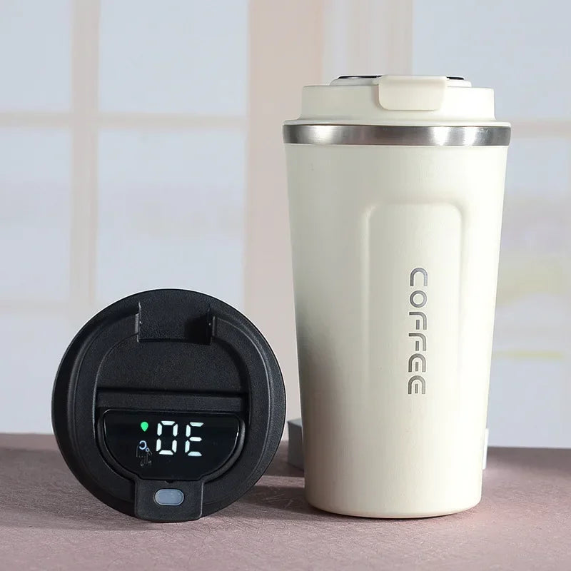 Caneca Térmica de Inox com Display de Temperatura