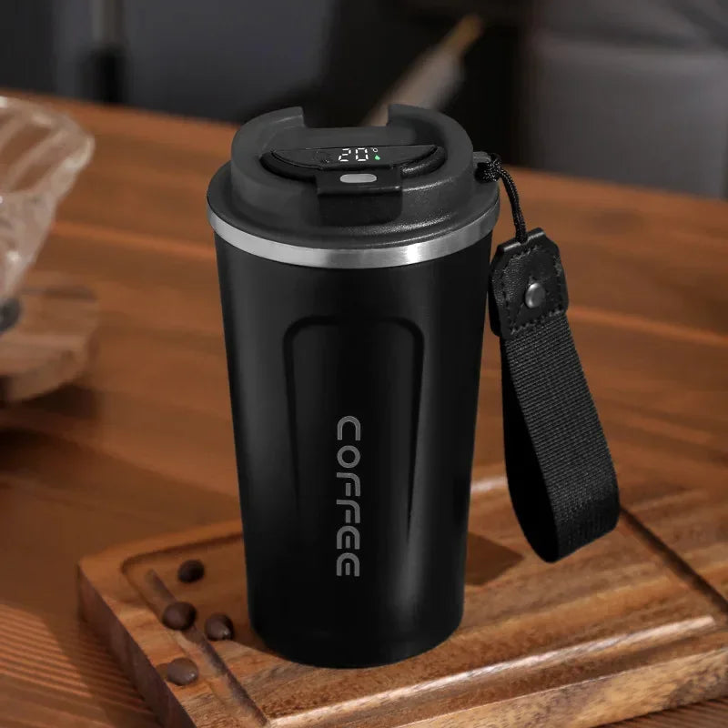 Caneca Térmica de Inox com Display de Temperatura