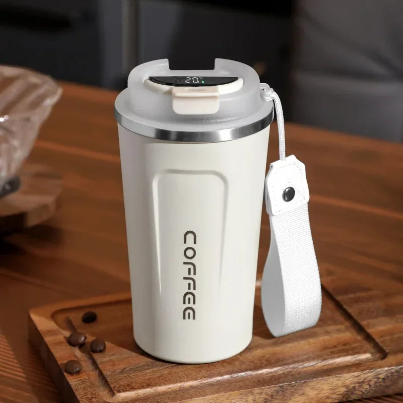 Caneca Térmica de Inox com Display de Temperatura