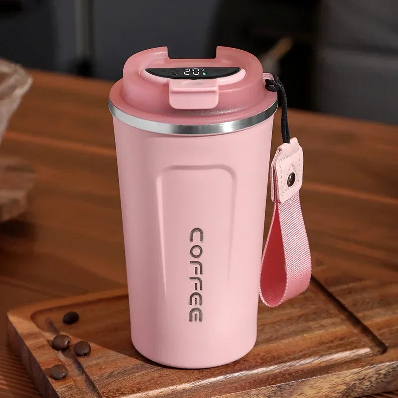 Caneca Térmica de Inox com Display de Temperatura