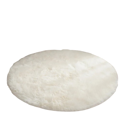 Tapete Redondo Peludo Super Macio