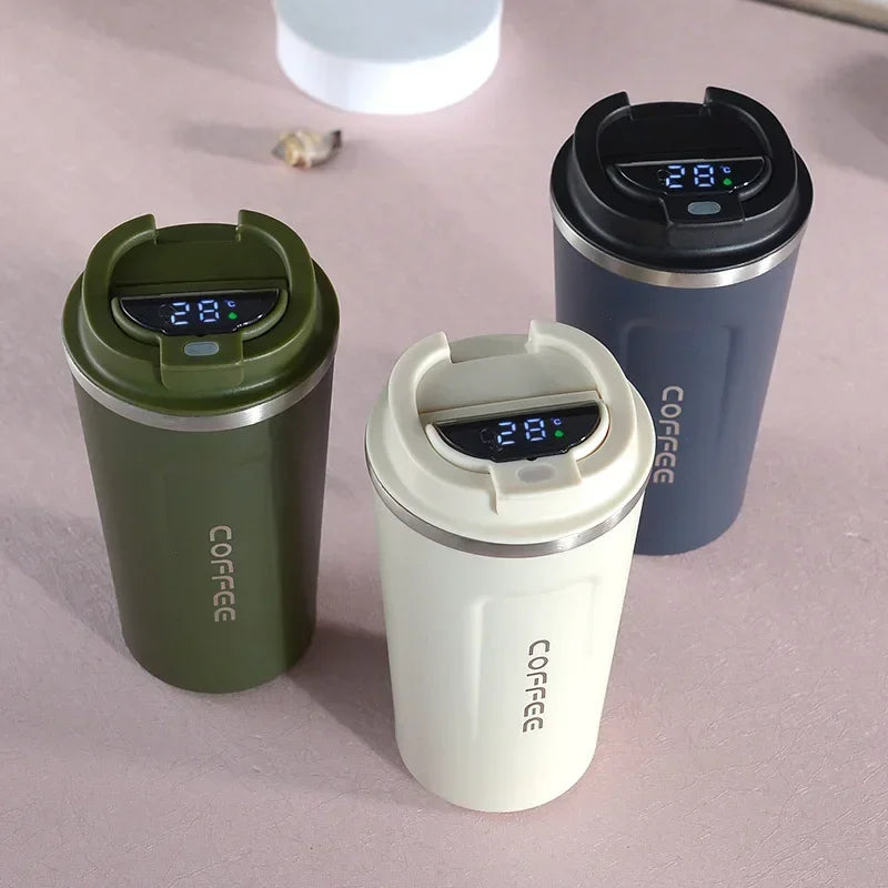 Caneca Térmica de Inox com Display de Temperatura