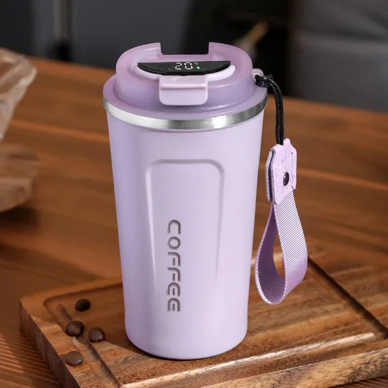 Caneca Térmica de Inox com Display de Temperatura